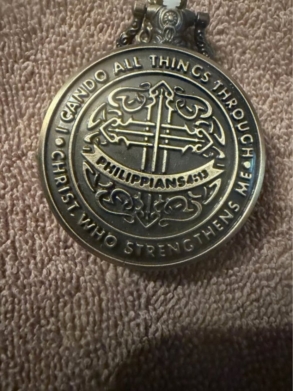 Philippians 4:13 Christ Strengthens Me Pocket Watch